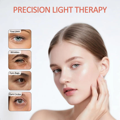 Under Eye Red Light Therapy Device, 4 Modes Red Light Therapy Glasses, Red 650NM Red Light Eye Mask for The Treatment of Eye Bag