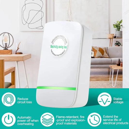 Energy Saving Device Household Power Saver Plug in Reduces Energy Costs Stabilize Voltage and Protect Circuit