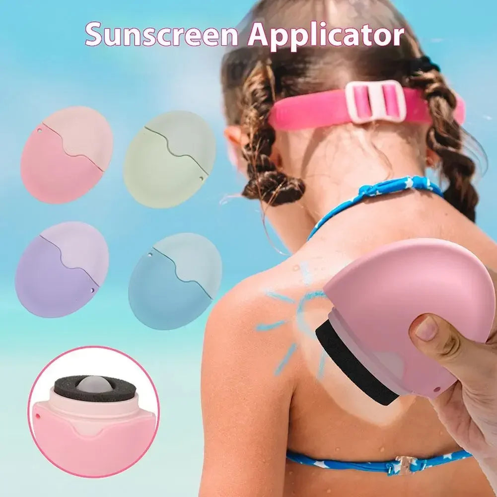 1PCS Suncream Applicator Silicone Lotion Applicator Refillable Roll On Sponge Applicator for Kids Adult Empty Refillable Bottles