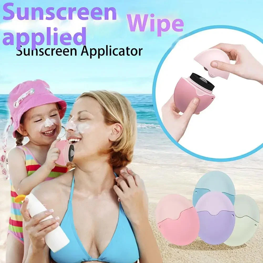 1PCS Suncream Applicator Silicone Lotion Applicator Refillable Roll On Sponge Applicator for Kids Adult Empty Refillable Bottles