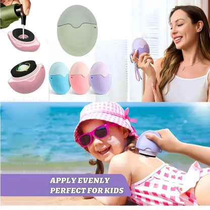 1PCS Suncream Applicator Silicone Lotion Applicator Refillable Roll On Sponge Applicator for Kids Adult Empty Refillable Bottles