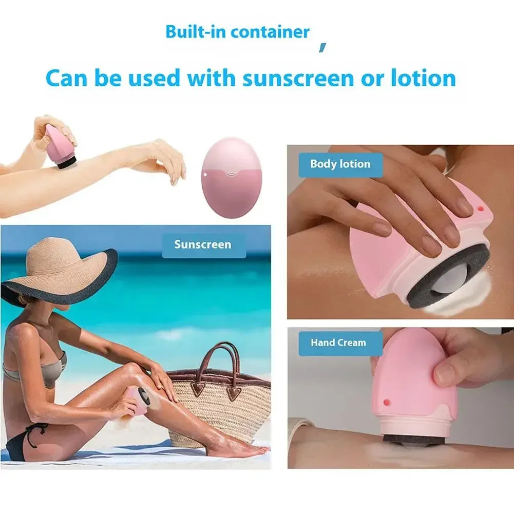 1PCS Suncream Applicator Silicone Lotion Applicator Refillable Roll On Sponge Applicator for Kids Adult Empty Refillable Bottles