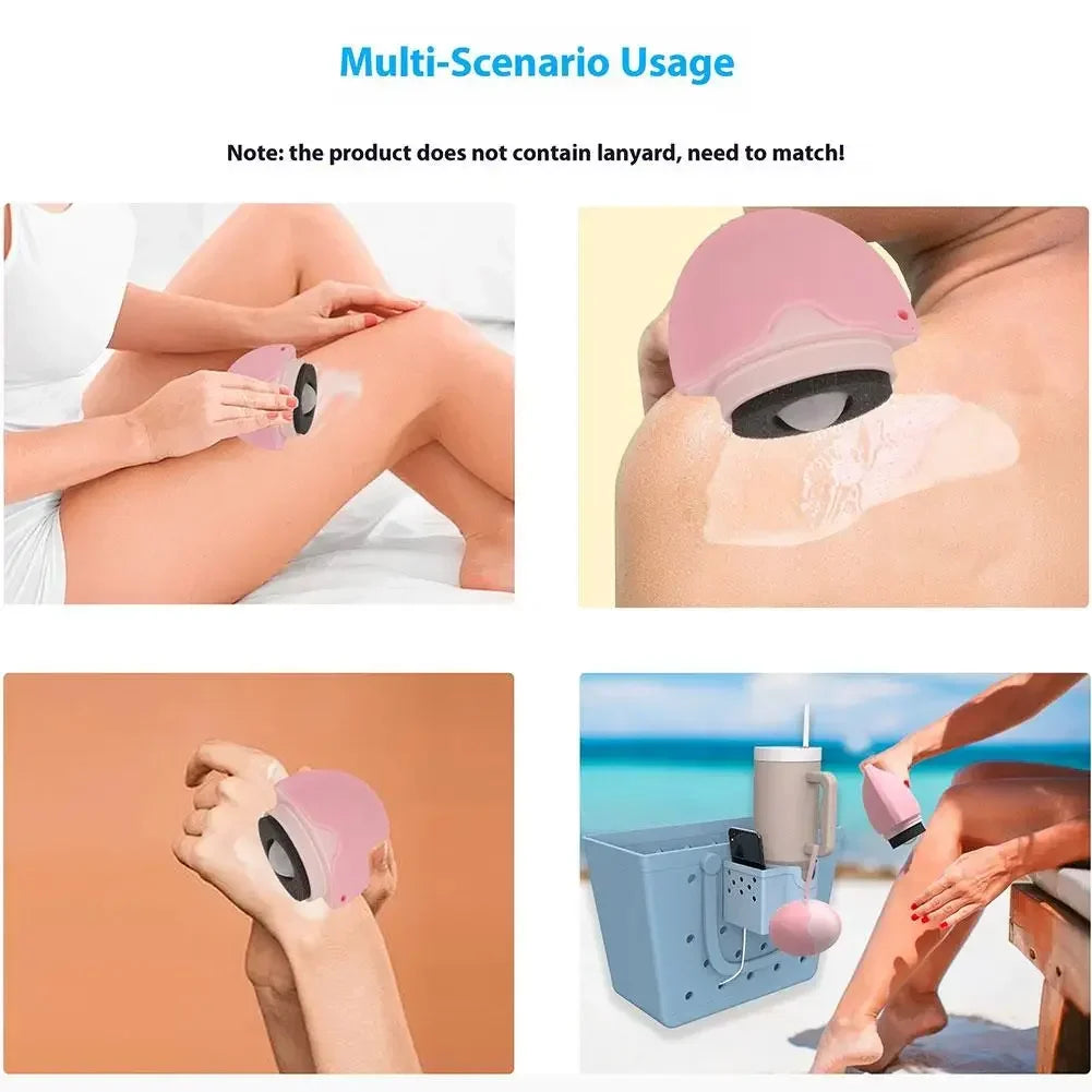 1PCS Suncream Applicator Silicone Lotion Applicator Refillable Roll On Sponge Applicator for Kids Adult Empty Refillable Bottles
