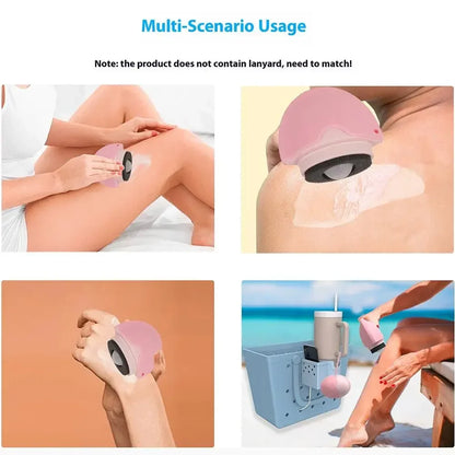 1PCS Suncream Applicator Silicone Lotion Applicator Refillable Roll On Sponge Applicator for Kids Adult Empty Refillable Bottles