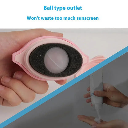 1PCS Suncream Applicator Silicone Lotion Applicator Refillable Roll On Sponge Applicator for Kids Adult Empty Refillable Bottles