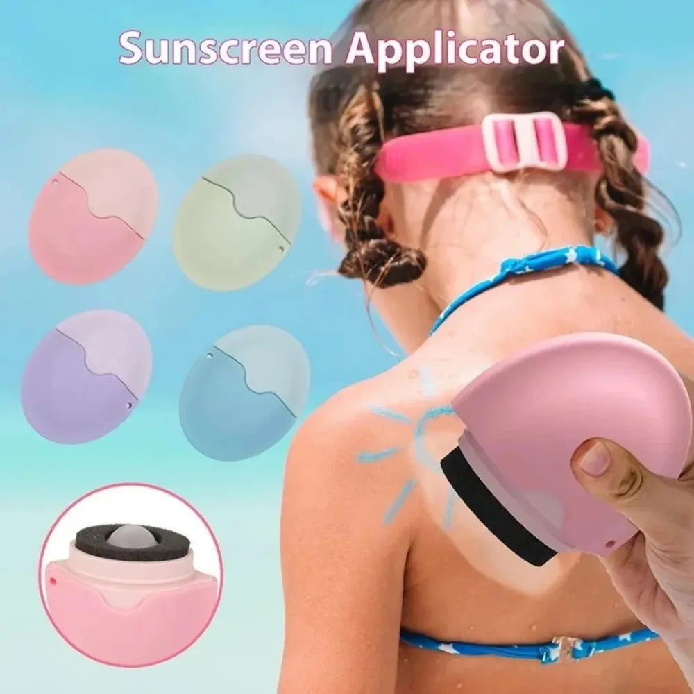 1PCS Suncream Applicator Silicone Lotion Applicator Refillable Roll On Sponge Applicator for Kids Adult Empty Refillable Bottles