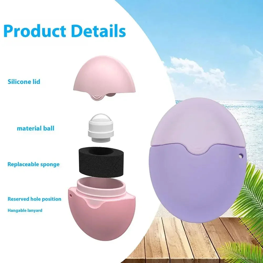1PCS Suncream Applicator Silicone Lotion Applicator Refillable Roll On Sponge Applicator for Kids Adult Empty Refillable Bottles