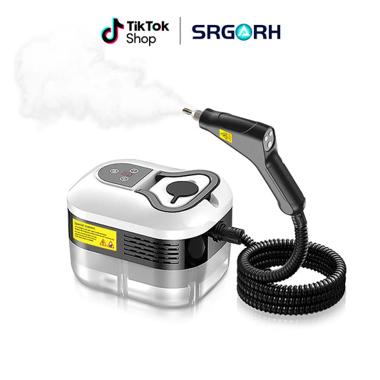 Portable Handheld Steam Cleaner with 10 Accessories, Adjustable Levels, Fast Heat-Up Steamer for Kitchen, Bathroom, Tile & Car Cleaning